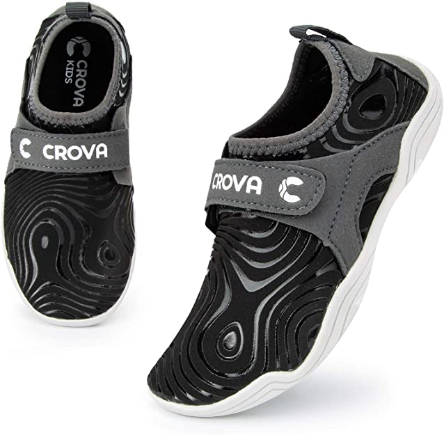Crova Kids Water Sports Shoes Totally Drainage Quick-Dry Aqua Socks Barefoot Slip-on for Boys Girls Toddler
