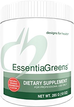 Designs for Health - EssentiaGreens Powder - Organic Alkalizing Vegetables   Prebiotic Fiber   Gluten-Free, 285 Grams