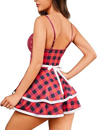 Avidlove Sexy Maid Lingerie for Women Maid Outfit French Maid Costume Babydoll Lingerie Dress Cosplay Lingerie