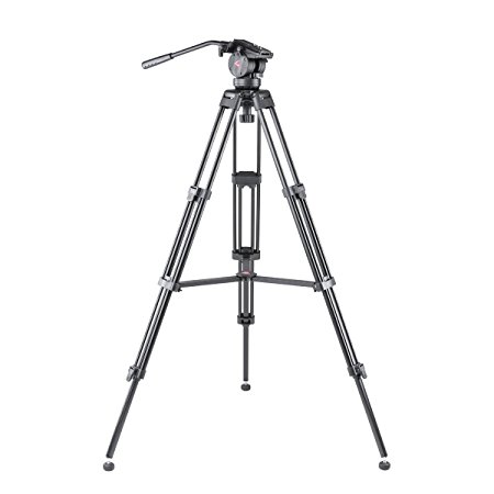 3Pod V3AH Anodized Aluminum Video Tripod with 2-way Fluid Head and Quick-Release Plate