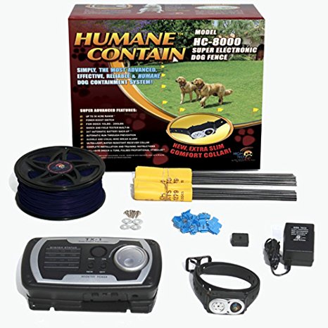 High Tech Pet Humane Contain HC-8000 Electronic Dog Fence Ultra System