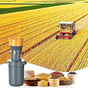 Eachbid 25L Grain Mill Grinder, 1300W Electric Grain Grinder Mill, Detachable 6.6 Gal Bucket & Hopper, with 5 Grinder Sieves 1Wrench, Feed Mill Dry Cereals, Corn Grinder, Wheat Grinder, Molino de Maiz