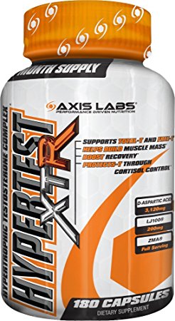 Axis Labs Hypertest XTR, Hypertrophic Testosterone Complex, 180 Count