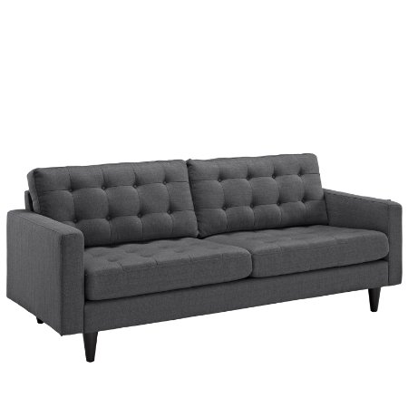 LexMod Empress Upholstered Sofa in Gray