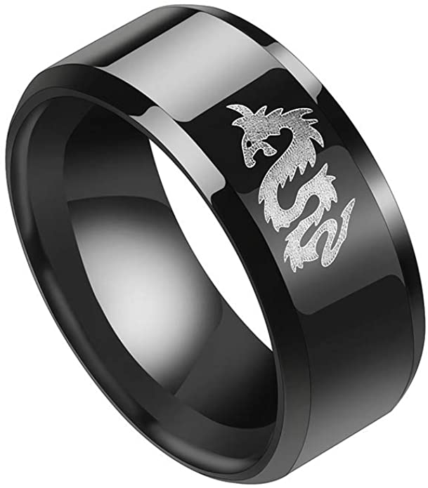 Gsdviyh36 Trendy Alloy Men Ring Cool Gothic Hip Hop Scorpion Lion Pattern Jewelry Band,Fashion Valentine’s Day Jewelry Party Banquet Charm Decor Gift