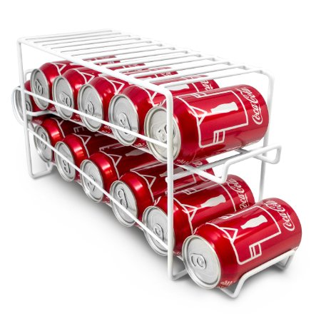 Sorbus® Soda Can Beverage Dispenser Rack – Dispenses 12 Standard Size 12oz Soda Cans and Holds Canned Foods