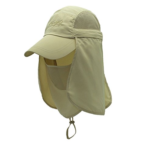 Surblue Quick-drying Outdoor Cap UV Protection Sun Hats Fishing Hat Neck Face Flap Hat UPF50