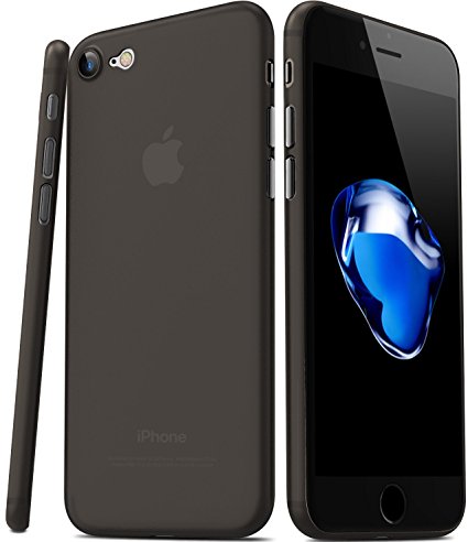 iPhone 7 Case, TOZO® [0.35mm] Ultra-Thin [ Perfect Fit ] World's Thinnest Hard Protect Case Back Cover Bumper [ Semi-transparent ] Lightweight for iPhone 7 4.7 inch [Matte black]