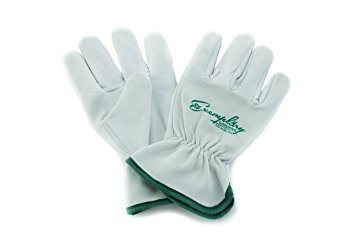Heavy Duty Goatskin Leather Work Gloves for Men and Women. General Purpose Utility, Driver, Rigger, Safety, and Gardening Gloves (Small)