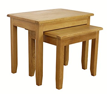 Nebraska Oak - Nest Of Tables / Nesting Set of 2 Side Tables / Living Room Furniture