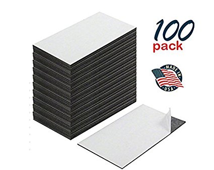 BLACK FRIDAY DEAL!! Self Adhesive Business Card Magnets, Peel and Stick, Great Promotional Product, Value Pack of 100