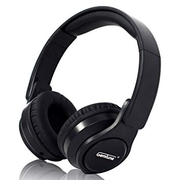 Gemtune Bluetooth Wireless and Wired Headphones with Mic, Foldable 40mm Driver Hi-Fi Stereo On Ear Headset for Cell Phone/PC