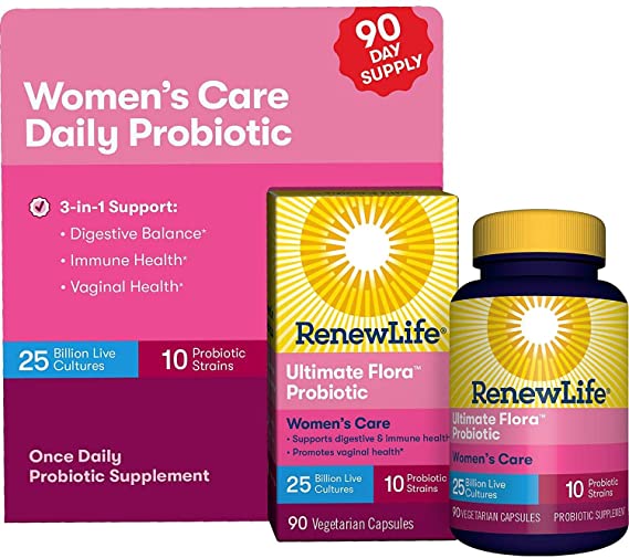 Renew Life Women’s Probiotic - Ultimate Flora Probiotic Women's Care, Shelf Stable Probiotic Supplement (90 Count)