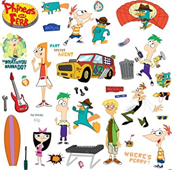 RoomMates RMK1536SCS Phineas and Ferb Peel & Stick Wall Decals