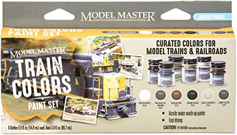 Testors 342300 Model Master Theme Paint Set 6/Pkg-Train Colors