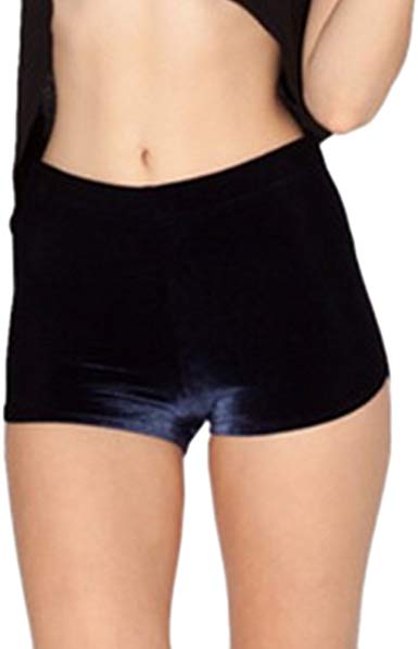 Balai Women Soft Velvet Runner Casual Fashion Shorts Ladies High Waist Hot Pants