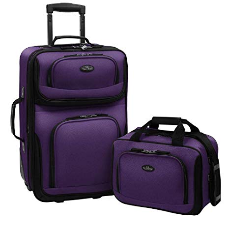 U.S Traveler Rio Two Piece Expandable Carry-on Luggage Set (14-Inch and 21-Inch)