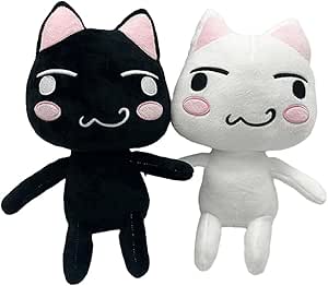 Cute Toro Inoue Plush Cat Plush Toy for Fan Gifts, Soft Stuffed Animal Dolls for Kids & Adults - 11 inches (Classic 2Pcs)