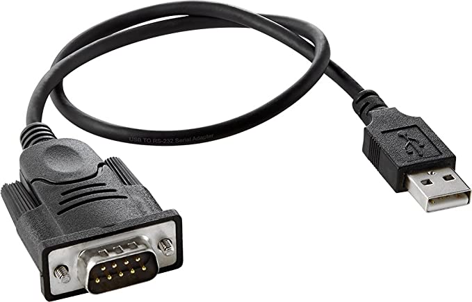 Insignia 1.3' USB-to-RS-232 (DB9) PDA/Serial Adapter Cable, Model: NS-PU99501, Black