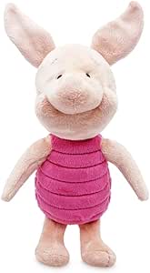 Disney Piglet Plush, Winnie The Pooh, Small, 11 Inches, Inspired by Winnie The Pooh, Cuddly Toy with Fluffy Mane and Detachable Tail, Embroidered Details, Suitable for All Ages