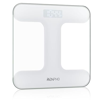 RENPHO Bathroom Scale for Body Weight, Weighing Scale for People, Body Scale with Bright LED Display, Most Accurate to 0.1lb, Batteries Included, 400 lbs/180kg Capacity, Core TS