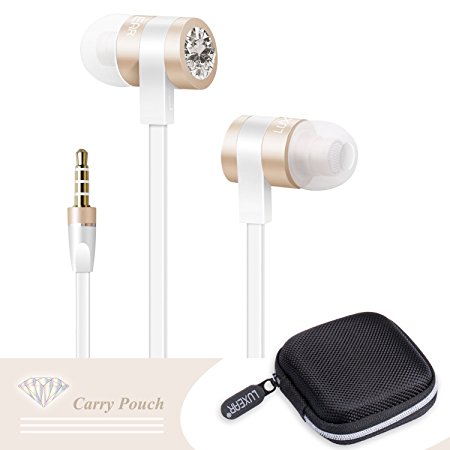 Earphones with Microphone Premium Earbuds Stereo White Headphones and Noise Isolating headset Made for Apple iPhone iPod iPad All Android Smartphones( one pack)