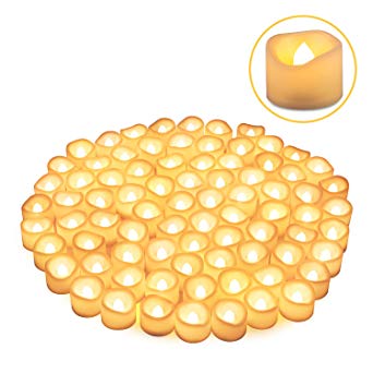 LED Tea Lights Candles, Kohree Flameless Candles Battery Operated LED Candles, Flickering Tealight Candles, Warm White, Pack of 24 (80 Packs)