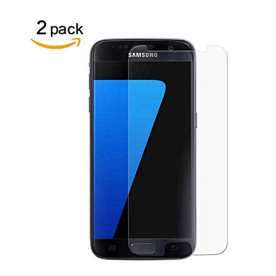 [2 Pack] For Galaxy S7 Tempered Glass Screen Protector,WolfGen[Anti-Scratch][9H Hardness][Bubble Free]Tempered Glass Screen Protector for Samsung Galaxy S7