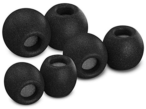 Comply Comfort Plus Premium Memory Foam Earphone Tips, Fits Etymotic, Klipsch, Shure, Westone, LG HBS-1100 & More, Noise Reducing Replacement Earbud Tips, Secure Fit, Tsx-100 (S/M/L, 3 Pairs)