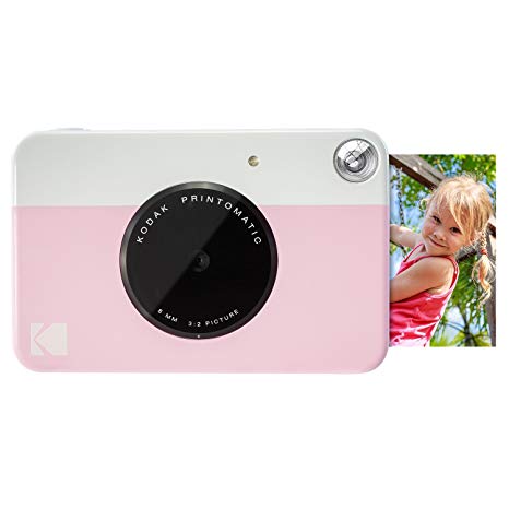 Kodak PRINTOMATIC Digital Instant Print Camera (Pink), Full Color Prints On ZINK 2x3" Sticky-Backed Photo Paper - Print Memories Instantly