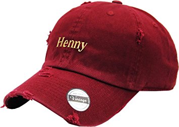 Henny Dad Hat Baseball Cap Polo Style Unconstructed