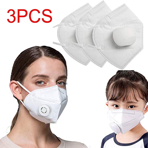 Dust Masks, N95 Certified Fine Particle Respirator Mask by SoftSeal Patented Silicone Mold for a Perfect Fit and Seal Crush and Sweat Resistant (Large, V-Fold (3 Pack)