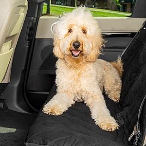 PetSafe Happy Ride Quilted Bench Seat Cover – Waterproof and Durable – Machine Washable – Fits Most Cars, Trucks and SUVs – Backseat Protection for Pet Paws, Scratches and Dog Hair