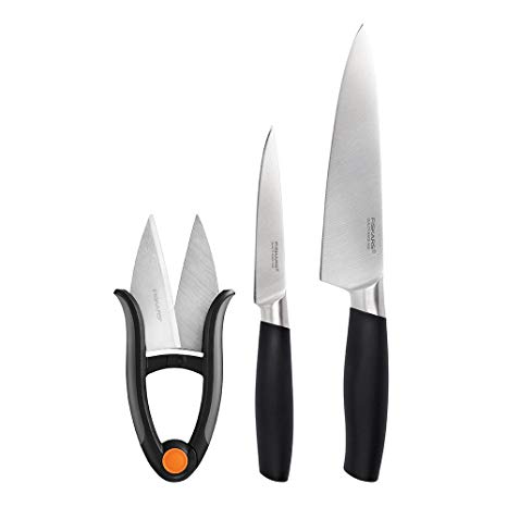 Fiskars 3 Piece Functional Form  Kitchen Cutting Essentials Set, 550211-1002