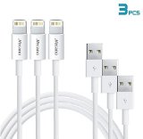 NecanoTM 3ft USB Sync Data and Charging Cable Cord Wire Suitable for Iphone 6 Iphone 6 Plus Iphone 5 5c 5s Ipad 4 Mini Air Ipod Nano 7 Ipod Touch 5 3FT WHITE