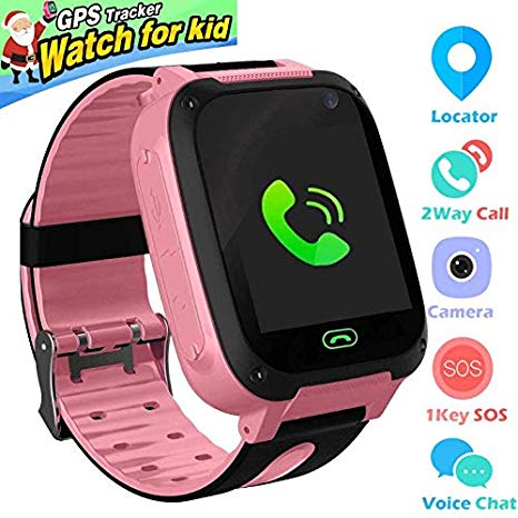 Kids Smart Watch Phone smartwatches for Children with GPS Tracker sim Card Anti-Lost sos Call Boys and Girls Birthday Compatible Android iOS Touch Screen Voice Chat Remote Camera