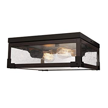 Globe Electric Memphis 2-Light Flush Mount Ceiling Light