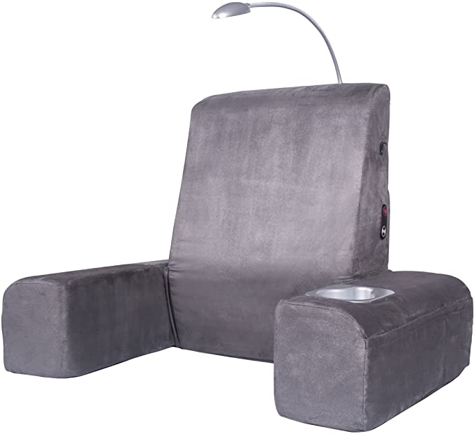 Carepeutic Bed Lounger With Heated Comfort Massager, Grey, Gray, 4.54 ounces