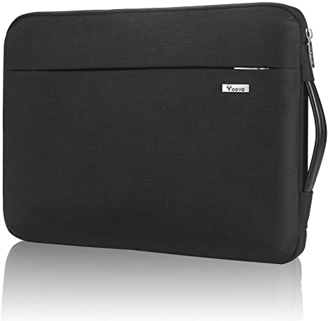 Voova 360° Protective Laptop Sleeve Case 11 11.6 12 Inch, Waterproof Slim Tablet Cover Bag Compatible with Surface Pro 7 6/Go 2, MacBook Air 11, Lenovo Dell Acer HP Samsung Chromebook 3/4, Black