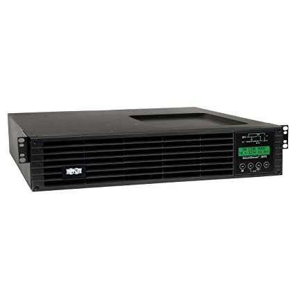 Tripp Lite 2200VA Smart Online UPS, 1.8kW Double-Conversion with Preinstalled WEBCARDLX 2U LCD USB DB9 (SU2200RTXLCDN)