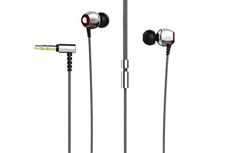 Astrotec AM850 Ultimate Earphones, Hi-Res HiFi Earbuds, Noise Cancelling In-Ear Headphones, Micro-Dynamic Driver Ergonomic Comfort-Fit Headset (Red)