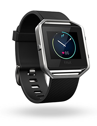 Fitbit Blaze Smart Fitness Watch Black Silver Large