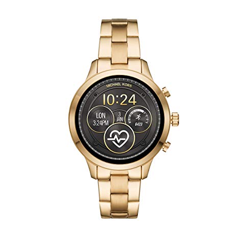 Michael Kors ' Runway' Quartz Stainless Steel Plated Watch Smart, Color:Color: Gold-Toned (Model: (Model: MKT5045))