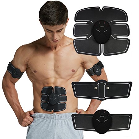 MR.ICE Abs Muscle Toner Abdominal Stimulator Training, Fat Burner for Abdomen, Belly, Arm, Leg, Waist, EMS Body Gym Workout Home Office Fitness Massage Equipment for Men Women