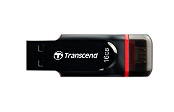 Transcend JetFlash 340 Dual USB On The Go Drive - 16 GB