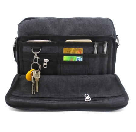 MiCoolkerTM Multifunction Versatile Canvas Messenger Bag Handbag Crossbody Shoulder Bag Leisure Change Packet