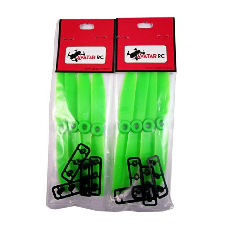 AvatarRC Geniune Gemfan 5030 (5x3) Green Propellers for 250 Size Quadcopters and Multi-rotors - Perfect for 210mm to 300mm frames
