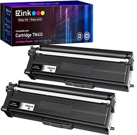 E-Z Ink (TM) Compatible Toner Cartridge Replacement for Brother TN433 TN-433 TN431 to use with MFC-L8900CDW MFC-L8610CDW HL-L8260CDW HL-L8360CDW (2 Pack, Black)