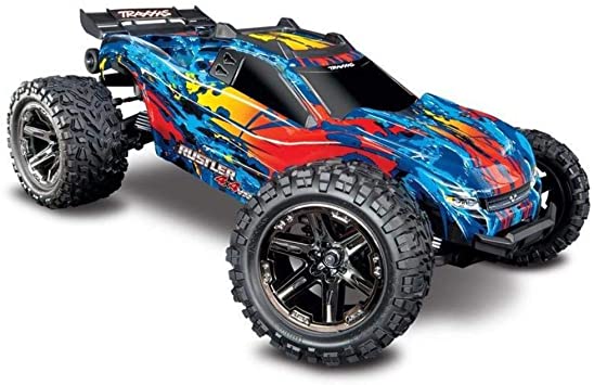 Traxxas Rustler 4X4 VXL: 1/10 Scale Stadium Truck with TQi Link Enabled 2.4GHz Radio System & Traxxas Stability Management (TSM)