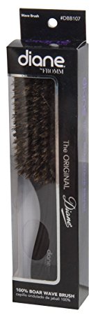 Diane Original 9'' Wave Brushes DBB107, Natural boar, boar bristle, palm brush, hair brush, long hair, short hair, adults and kids, high quality , men and women, thick hair, comb your hair, won’t hurt your scalp, grey, gray, salon, barber, stylist, hair stylist
